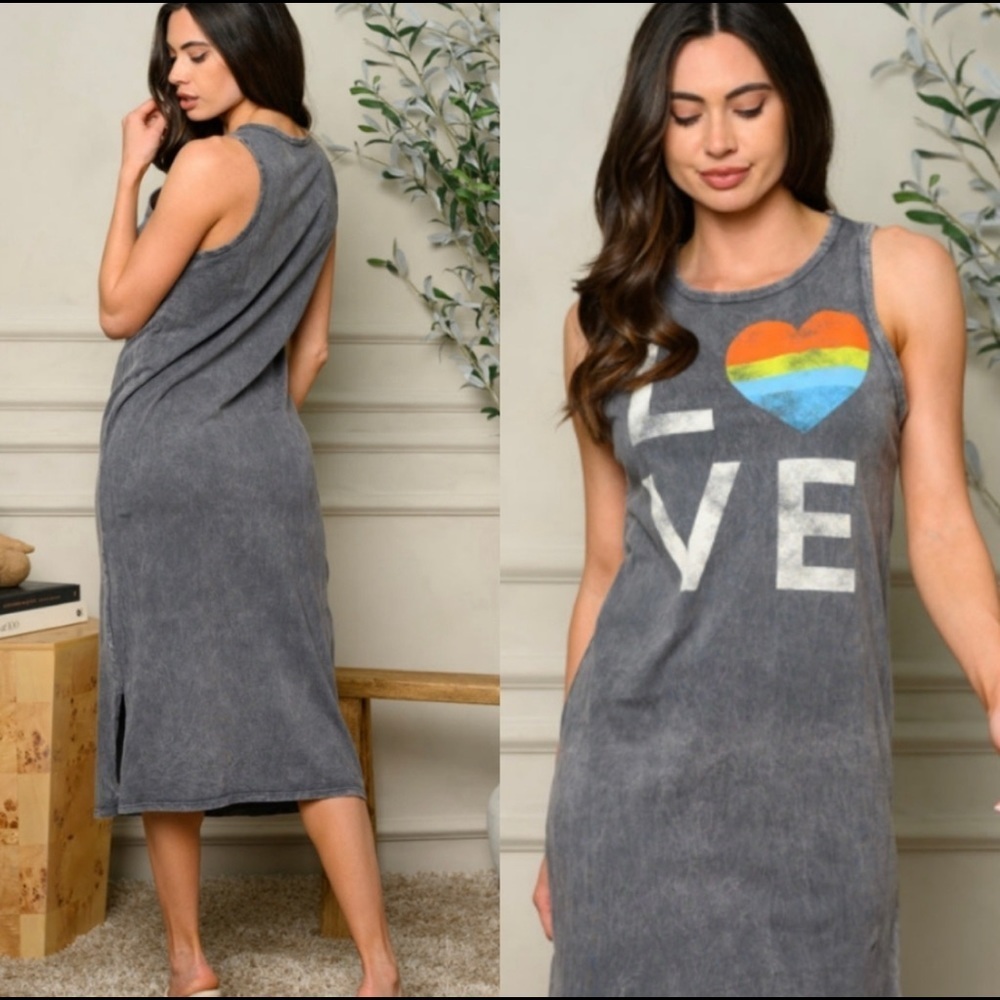 LOVE🌈 T-Shirt Dress - Picture 2 of 2